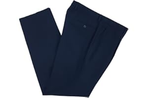 N+1 Pantalone Uomo Classico Fresco Lana con Pens Cavallo Alto Gamba Larga Elegante Tasca Dritta Leggero Estivo Primavera/Estate