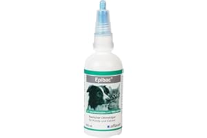 Alfavet Epibac - Limpiador de oídos básico Muy Suave para Perros y Gatos con clorhexidina y Tris EDTA, 100 ml