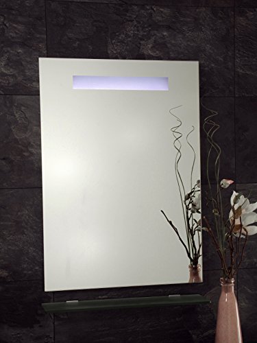 LED Badspiegel mit Dimmer und Ablage 50 x 70 cm