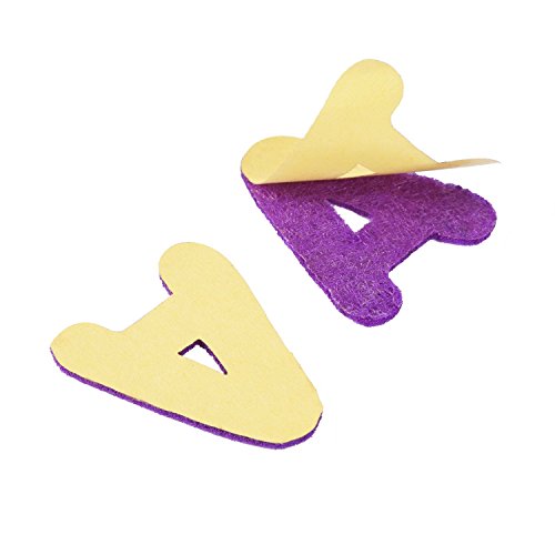 Shappy 1 Zoll Filz Buchstabe Aufkleber Selbstklebende Buchstaben Aufkleber für DIY Handwerk Dekoration, Verschiedene Farben, 500 Stück - 5