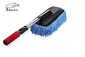 GANPRA Microfiber Expandable Duster for Intense Cleaning & Dusting of CAR,Home,Office_Blue (Pack of 1)