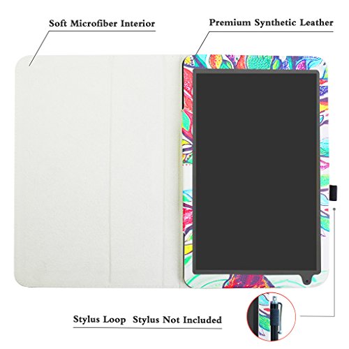 Archos 101b Oxygen hülle,Mama Mouth Folding Ständer Hülle Case mit Standfunktion für 10.1″ Archos 101b Oxygen Android 6.0 Tablet PC,Love Tree - 4