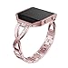 Price comparison product image Sansee Rhinestone Bling Stainless Steel Replacement Accessory Bracelets Band Strap + Plating Metal Frame for Fitbit Blaze (Pink)