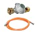 Produktbild ECD Germany Druckregler 2,5 bar Gas Regler Druckminderer Gasdruckregler Gasgrill Druckluft + 150 cm Gasschlauch Schlauch