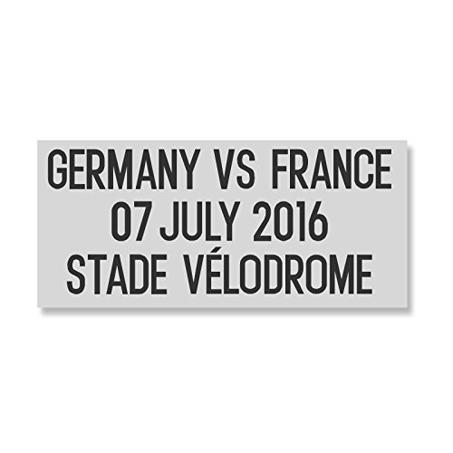 Match Details DFB Deutschland : Frankreich Patch Print Aufdruck für Trikot EM 2016 HOME