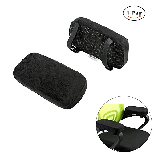 Cosy Zone Ellenbogen-Kissen – Ged?chtnis-Schaum-Armlehnen-Büro-Computer-Arm-Stuhl-Auflagen-Abdeckungen, Winkelstück-Schmerz-Entlastung (2 Stück-Satz), Standardgr??e 10 „* 5“ * 1 „(25.4×12.7×2.54cm)für Büro-Stuhl, WheelChair (Groß) - 2