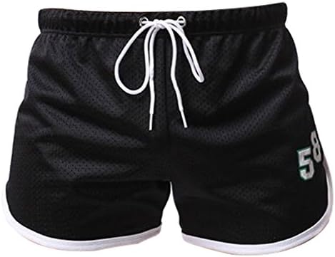Running Shorts, ADiPROD Men Sexy Sport Bodybuilding Fitness GYM Summer Casual Short Pants (Black, Large)