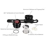 Wasserdichte LED Fahrradbeleuchtung,Superhell CREE XPE 3W LED Fahrradlampe Set inkl.Frontlicht und Rücklicht, 3 Licht-Modi,300Lumen,Fahrradscheinwerfer für Radfahren,Camping und Weitere - 4