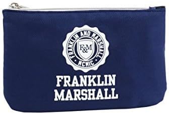 Franklin Marshall Make Up Cosmetic Pochette with Power Bank Pencil Case Pen Holder Blue