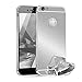 Produktbild Zhinkarts Handyhülle für Apple iPhone 6 / 6S Silber - TPU Silikon Case Backcover Schutzhülle in Silber Spiegel/spiegelnd
