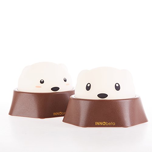 InnoBeta Molky&Monnie tragbares wiederaufladbares LED Nachtlicht mit dimmbarem warm-weißem Licht, ideal für Babyzimmer, Kinderzimmer, Schlafzimmer und Wohnzimmer, als Camping-Lampe, Tischlampe, Nachttischlampe, Stimmungslicht und Baby nachtlicht - 8