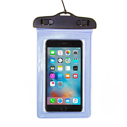 Naruba - rigida Media impermeabile smartphone-con chiusura a linguetta per // custodia, impermeabile custodia elegante con linguetta, con scatola di, Case, in busta trasparente, borsa per fotocamera, snow-Beach-bag, protegge custodia per spiaggia, a tenuta stagna polvere, a tenuta stagna neve, acqua cover e immersioni e mA per iPhone 4/4S/5/5S/5C/6 Plus/6S Plus/se, Samsung S6/S6-7 edge/S5/S4 blu