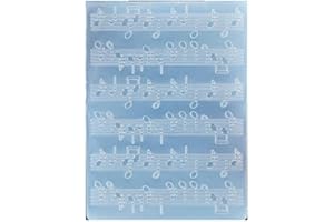 KWELLAM Musical Note Sheet Music Plastic Embossing Folders for Card Making Scrapbooking and Other Paper Crafts 9092406