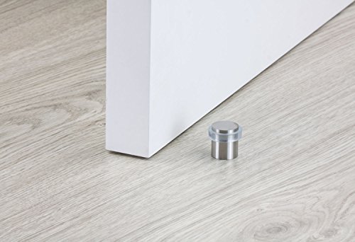 EVI Herrajes 040181T2UAM Pack de 2 topes de puerta (acero inoxidable