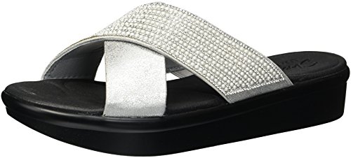 skechers silver flip flops