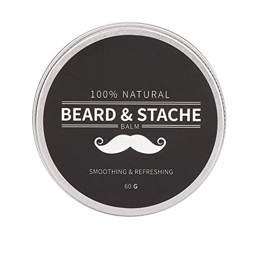 Beard Wax, Beard Cream MELAO Beard Wax Moustache Care Growth Acondicionador Beard Suavizante Crema 60g