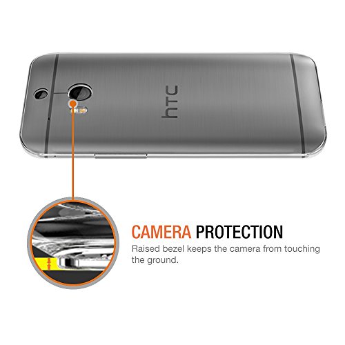 HTC One M8 Funda  iVoler TPU Silicona Case Cover Dura Parachoques Carcasa Funda Bumper para HTC One M8   Ultra-delgado   Shock-Absorci  n   Anti-Ara  azos   Transparente - Garant  a Incondicional de 18 Meses