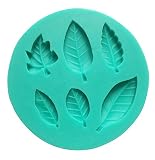 Umiwe(TM) Molde de Silicona de 6 Cavidad Hojas Hermosas de Fondant, Molde de Decoración para Tarta y Azúcar, Color Aleatoriamente con Umiwe Accesorio