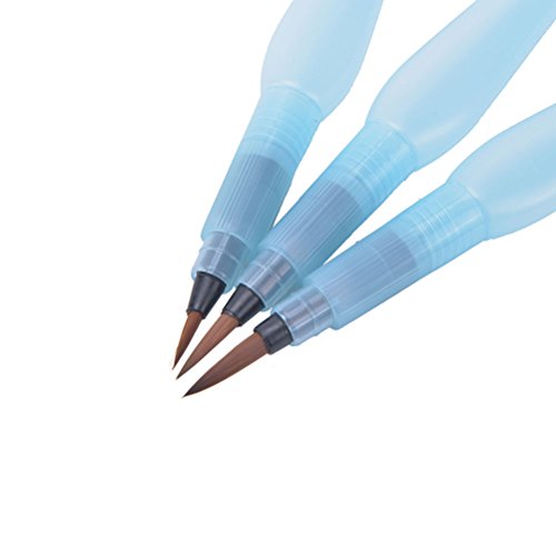 Wasser Pinsel Stift Water Brush Pen Set Kunst Handwerk Werkzeug für Aquarellmalerei Kalligraphie,3 Stück/Satz - 5
