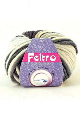 Lana Grossa Feltro 331gul print 50g Filzwolle