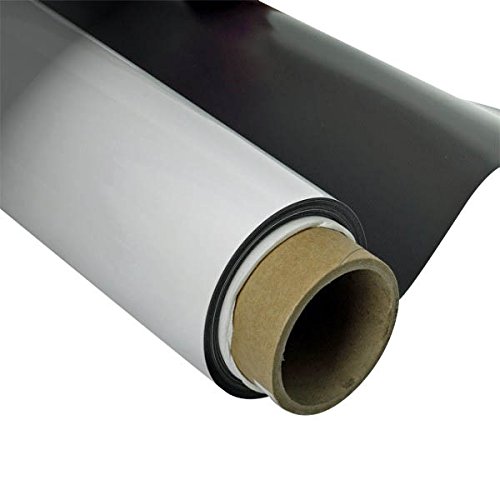 Eisenfolie Ferrofolie selbstklebend weiß matt – 0,8mm x 50cm x 100cm – mit Premium-Kleber, flexibler Haftgrund für Magnete - 4