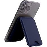 Pluginn Apple iPhone İ&ccedil;in Magsafe Deri C&uuml;zdan Kartlık Mfı Lisans Apple Find My &Ouml;zellikli Takip Edilebilir - Saphire Lacivert