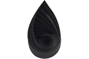 ODETOJOY Strisce di carta per quilling nera, 7 mm, set per quilling, per principianti, creazione di biglietti e album di ritagli, 120 pezzi, 54 cm (nero)