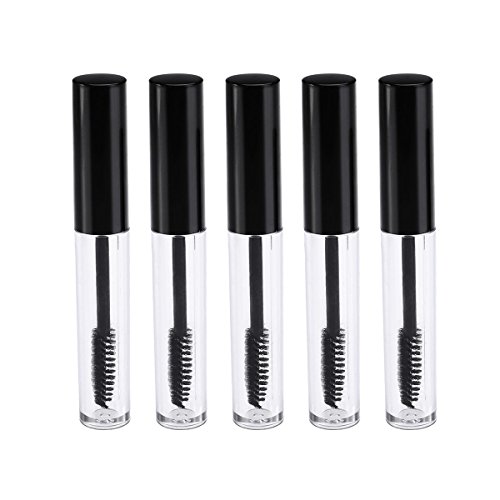 Frcolor 5pcs wiederverwendbar 10ml Set leer Wimpern Tube Mascara Container mit Wimpern Zauberstab Trichtern und Transfer Pipetten für Rizinusöl - 2