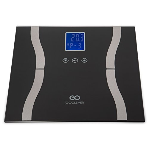 Goclever HASCALE ANALYTICAL SCALE - Multifunktions-Badezimmerwaage mit Messung von fünf Körperparametern