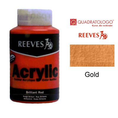 REEVES Acrylfarbe Acrylic, hohe Pigmentierung, 400ml Topf - Gold