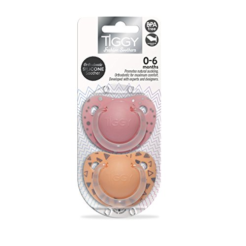 Tiggy fashion girls twin soother 0-6 months