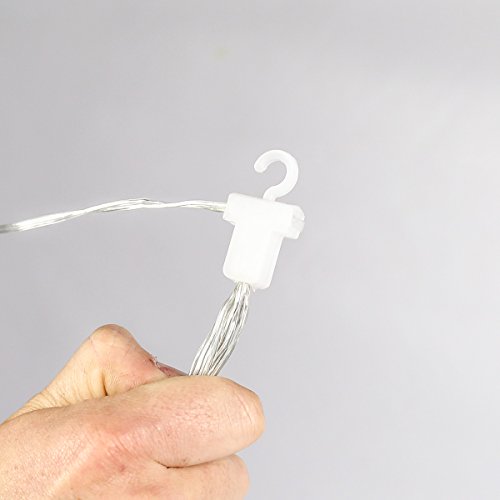 Beleuchtete Deko Einmach-Gläser gefüllt mit Silberdraht Lichtern, batteriebetrieben, 15 LEDs in warmweiß, 68cm, von Festive Lights - 6