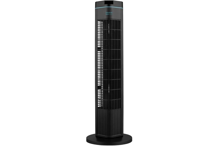 Cecotec - Ventilatore a torre EnergySilence 690 Skyline. 50 W di potenza, altezza 73 cm, 3 modalità e 3 velocità, timer 8 ore, oscillazione automatica a 90°