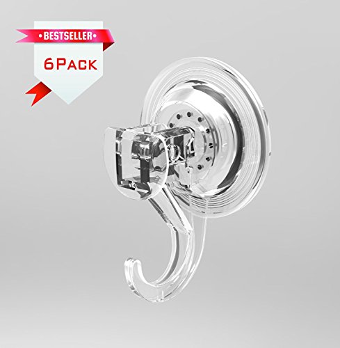comprare on line GlobaLink Gancio a Ventosa Trasparente 6 Confezioni Design di Aspirazione Gancio Fissaggio Forte Robusto per Porte Parete Casa Camera Bagno Trasparente prezzo