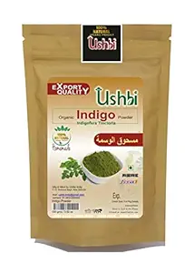 USHBI 100% Pure & Natural Indigo Powder (Natural Hair Dye) For All types of Hair | Men & Women|100 g