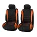 Produktbild KNOSSOS 4pcs/Set Car Seat Cover Headrest Covers Front Seat Covers Seat Protector - Orange Yellow