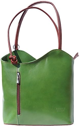 Convertible backpack and shoulder bag 207 (Green-brown)