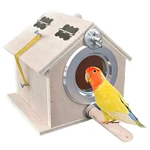 kathson Parakeet Nest Box Bird Nesting House Parrot Breeding Mating Box for Lovebirds Cockatiel Budgie Finch parrotlets