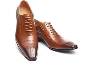 Rodawu Chaussure Derby Homme Ville Habillées Affaires à Lacets Oxford pour Hommes Brogues Casual Costume Mariage 40-46 EU