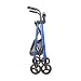 Produktbild HYJ Rollatoren leicht Drive Medical Steel Walker Rollator All Wheel Aluminium-Laufrad mit Sitzwanderern, blau
