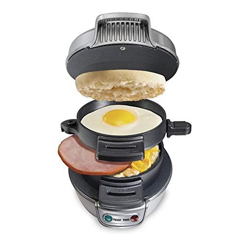 SODIAL éLectrique Fabricant de Sandwich D'Oeuf Plaques de Cuisson à Panini pour -Grillades Grille-Pain Multifonction Non-Baton Hamburger Breakfast Machine Prise EuropéEnne