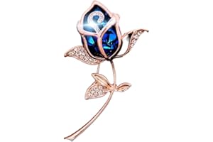 GENERISCH Gimiro Damen Brosche geklügelte Kamelie Strass Perlen Rosen Anstecknadeln Blazer Kleid Clipper für Hochzeit Modeaccessoires