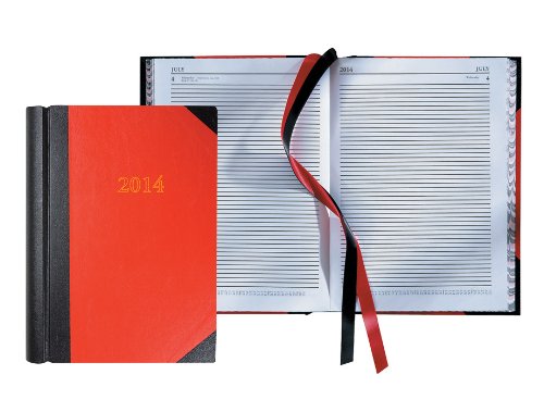 Collins A4 Luxury Two Pages to a Day 2014 Diary - Red