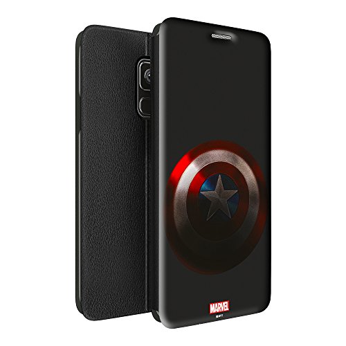 MTT Officially Licensed Captain America Marvel Printed Flip Leather Case Cover for Samsung Galaxy A8 Plus & A8+ (Design 168)