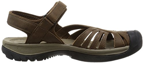 Keen Rose Leather Damen Sandalen Dark Earth - 7