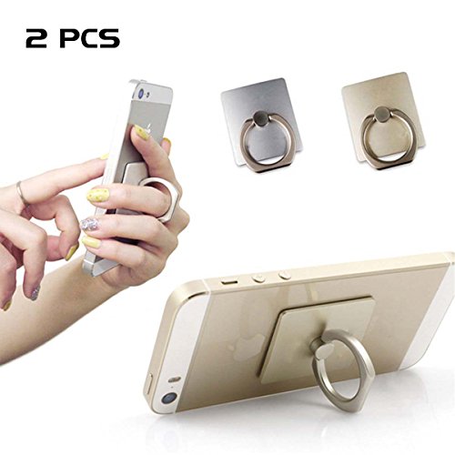 Handy Ring Halter, bidear (TM) [Anti Drop Ring Grip] Phone Ring mit Ständer und 360 ° drehbar Auto Mount Base für Handy und Tablets [Sony/Samsung/Apple/HTC/Huawei & More]