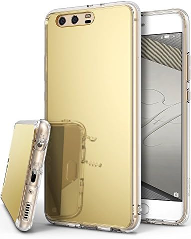 Ringke Fusion Mirror Case Compatible with Huawei P10 Plus, Bright Reflection Cover with Mirror Back [Shock Absorption] [Anti-Scratch] Ultra-Thin TPU Bumper Protective Mirror Cover - Royal Gold