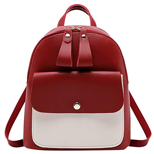 Levifun Mini Mochila Pu De Cuero Lindo Casual Impermeable Bolsa Escolar Mochilas De Viaje Monedero PequeñO Para NiñAs Adolescentes Y Mujeres Bolso Lona,Mujer