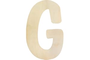 LONGAN CRAFT Large Wooden Letters, 30cm Wooden Letter for Crafts Children's Names Capital Alphabet 5mm Thick Unfinished MDF Wood Slices Nursery Wall Hanging Art Stencils Sign Board Painting Home Decor (G)