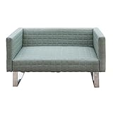 Furniture 247 2-Sitzer Sofa mit eleganten Metallfen- Grn - 